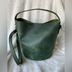 Portland Leather Goods Large Evergreen Belle Bucket Bag